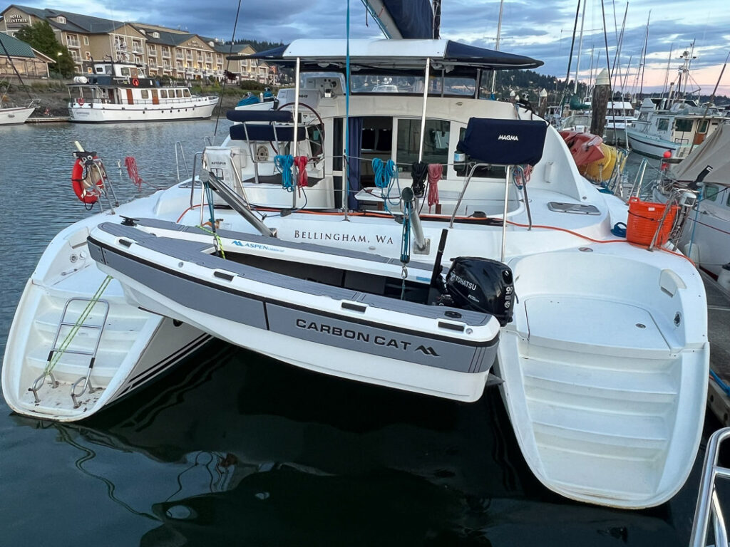 Lagoon 380 Davit and Stern